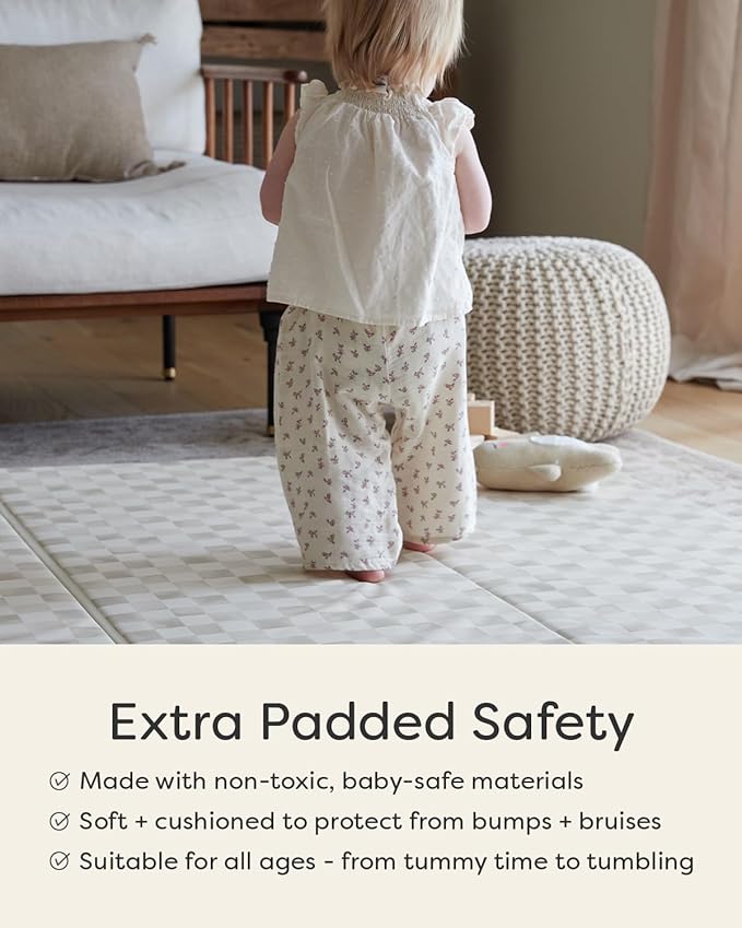 House of Noa Tumbling Baby Play Mat for Floor ??Foldable Foam Playmat for Babies & Kids, Non-Toxic Wipeable Baby Mat