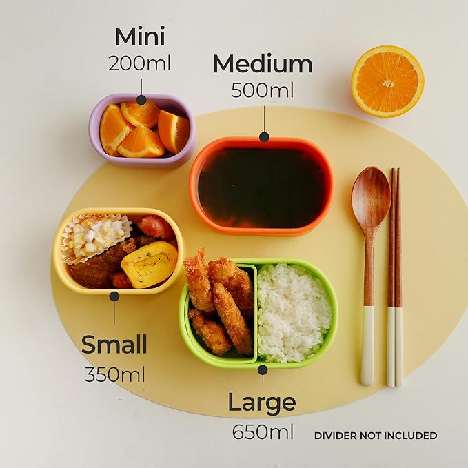 Premium Korean-Made Silicone Airtight Food Container with Steam Vent ??BPA Free, Leakproof, Microwave & Freezer Safe Meal Prep. & Leftovers Storage (Green Apple, 4p Multi-Size Set)
