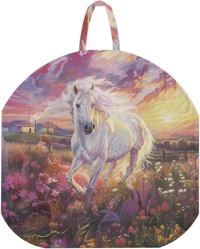 White Horse Pillow Cover Kawaii Breastfeeding Cover Ultra Soft & Breathable Unisex Nursing Pillow Slipcovers Machine Wash & Quick-Dry Feeding Cushion Cover Newborn Gift