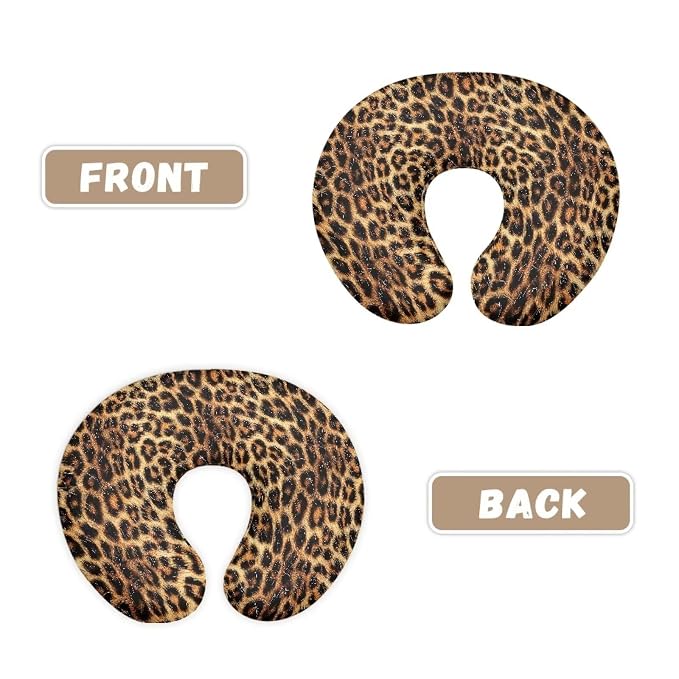 Leopard Print Baby Breastfeeding Pillow Cover Nursing Cover for Newborn Girls Boys Super Soft and Comfortable for Home, 1 Pack