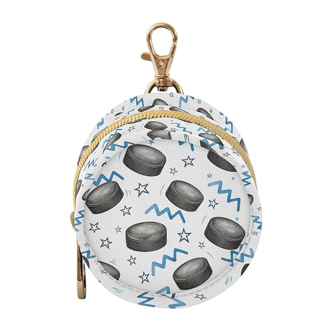 Ice Hockey Stars Print Pacifier Holder Case for Diaper Bag Portable Travel Pacifier Storage Case with Clip Newborn Baby Pouch for Outdoor Purse Baby Boys Girls