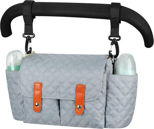 Accmor Universal Stroller Organizer, Stroller Bag with Detachable Shoulder Strap and Magnetic Snap Closure, Stroller Caddy Organizer for Uppababy Baby Jogger Britax BOB Umbrella Stroller