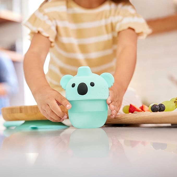 Munchkin Koala Sippy Cup for Toddlers and Babies 9 Months and Up, Soft-Touch, Spill Proof, 8 Ounce, Mint