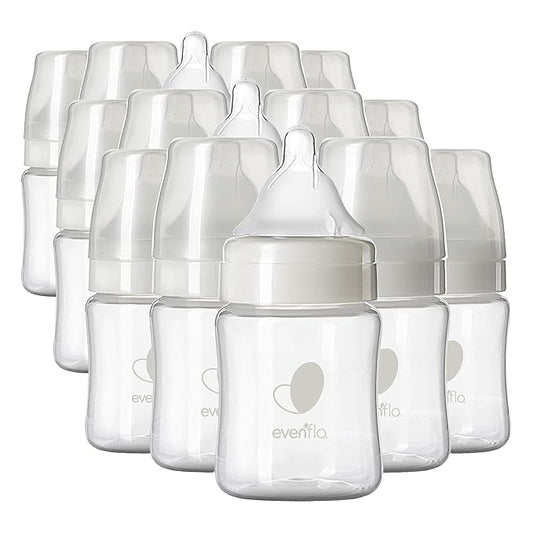 Evenflo Feeding Balance Plus Wide Neck Baby Bottle | Proflo Venting Technology | For Newborn and Infant | BPA Free | 5 Ounce, Pack of 18