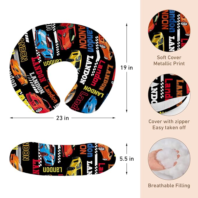 Dyoart Baby Nursing Pillow Cover, Personalized Name,Ultra Soft Snug Fits On Infant,Breastfeeding Pillow Slipcover for Bottle Feeding,Gift for Boys Girls(one Size)