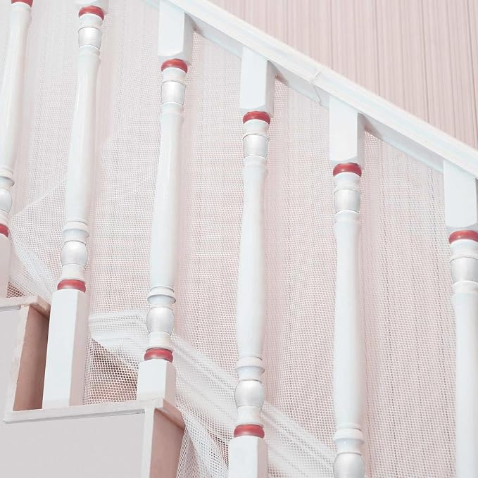 South to East Banister Guard for Baby, 10ft x 3ft Child Safety Net, Balcony Netting for Pets, Stair Railing Cover Baby Proofing, No Drilling, Stairway Mesh Netting Indoor Outdoor for Kids, Pets, Toys