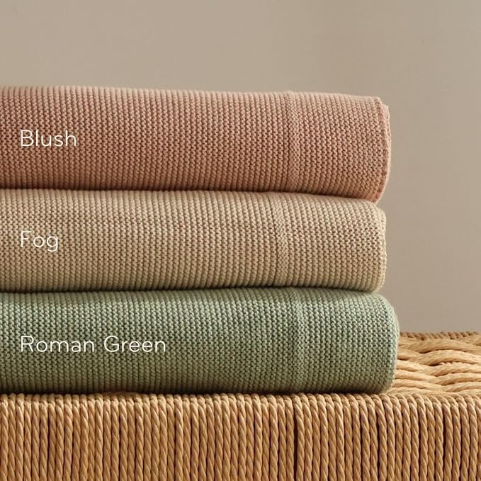 100% Organic Cotton Baby Boy Quilt Blanket for Sensitive Skin | Machine Washable Swaddle Blanket for Cribs, Car Seats & Strollers | Soft & Cozy (Roman Green)