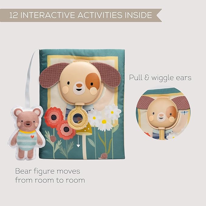 Taf Toys Home Busy Book for Toddlers 1-3 Interactive Educational Learning Quiet Book, Montessori toys for Boy Girl Birthday Gift, Ideal Toddler Busy Book for 1 Year Old Busy Board Quiet Activity Books