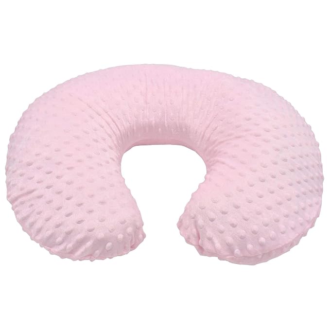 Minky Nursing Pillow Covers Ultra Soft Slipcovers for Breastfeeding for Baby Girls Boys, Feeding Pillow Cover Fits Standard Infant Support Pillows Positioners Nursing Pillow Case