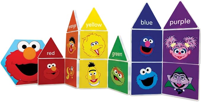 CreateOn “Sesame Street” Toys, Magnetic Kids’ Building Tiles from “Sesame Street” Books, Colors with Elmo Magnet Tiles, Educational Toys for Ages 3+, 17 Pieces