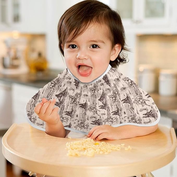 Western Baby Muslin Burp Cloths Set of 1 American Cowboy Muslin Washcloths Cute Milk Spit Up Rags Soft Newborn Towel Burp Cloth Bib for Unisex Boys and Girls, 22 x 11 Inch