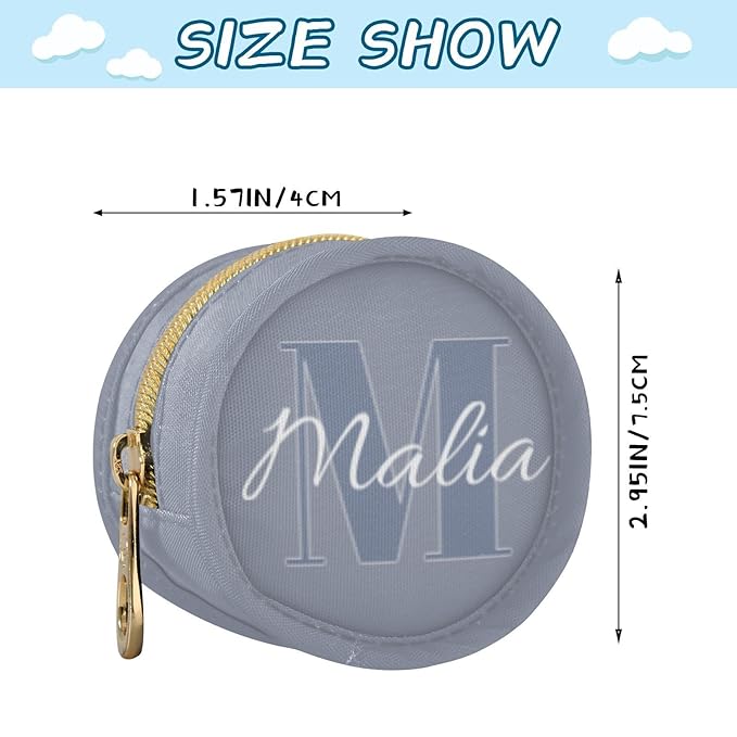 Custom Dark Gray Pacifier Holder Case for Diaper Bag Personalized Portable Travel Pacifier Storage Case with Clip Newborn Baby Pouch for Baby Boys Girls Purse Outdoor