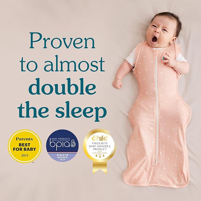 Love to Dream Swaddle UP, Baby Sleep Sack, 1.0 TOG, Self-Soothing Swaddles for Newborns, Improves Sleep, Snug Fit Helps Calm Startle Reflex, New Born Essentials for Baby, Newborn 5-8.5 lbs,Moon Olive