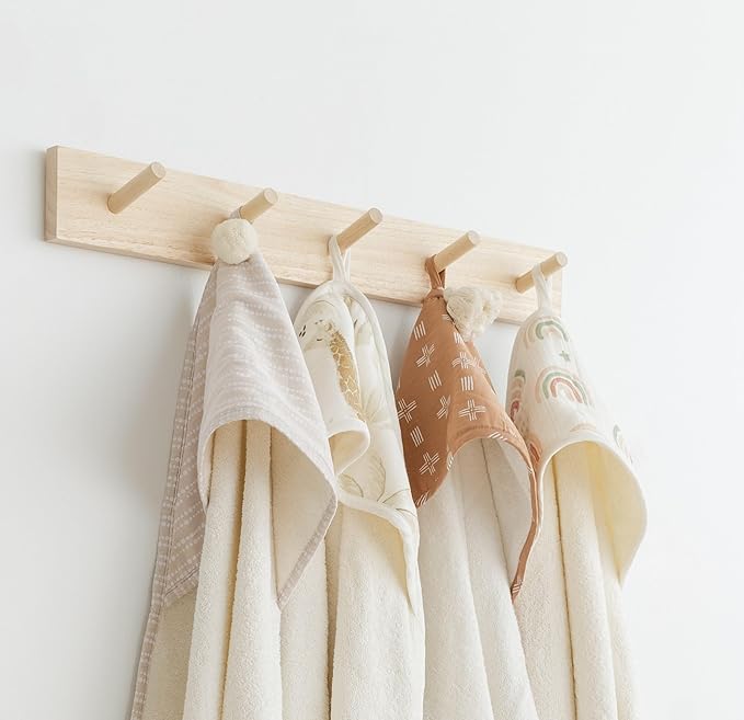 Crane Copper Dash Hooded Baby Towel - 100% Cotton Terry Cloth, 30" x 30", Beach & Pool Towel
