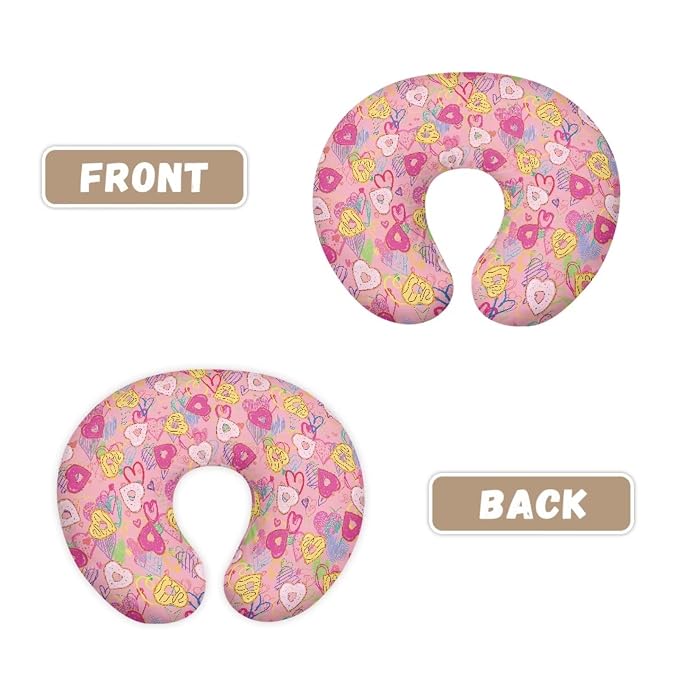 Love Donuts Nursing Pillow Cover, Premium Quality Soft Breast Feeding Pillow Covers Great for Breastfeeding Moms