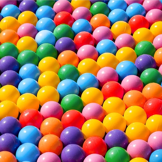 Clear Ball Pit Balls - Crush Proof Plastic Toy Balls for Boys and Girls