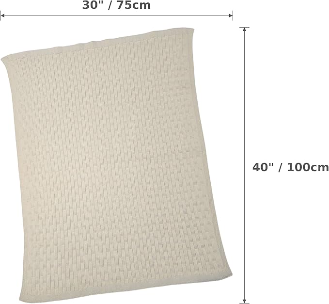 The Lattice Blanket - 100% Organic Cotton Baby Blanket, American Made, 30x40in - Bassinet, Crib, Stroller - Gift Registry Baby Shower for Newborns and Kids (Blush)