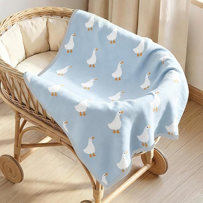 Receiving Baby Blanket,100% Luxury Cotton Knit Baby Blanket,Lightweight Cozy Neutral Swaddling Blanket for Newborns,Boys & Girls,Infant and Toddler