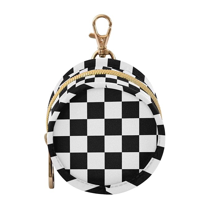 Black Checkered Print Pacifier Holder Case with Clip Paci Holder Pacifier Storage Case Container Portable for Diaper Bag Newborn Girl Boy Essentials