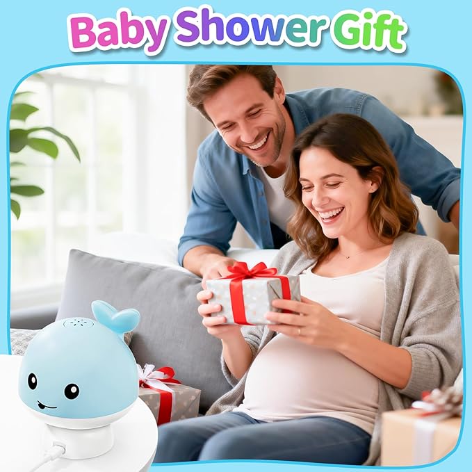 Gigilli Baby Bath Toys, Light Up Whale Sprinkler Bath Toys for Kids Ages 1-3, Toddler Pool Water Table Toy Bathtub Fountain Toy for Toddler 6-12-18 Months, Birthday 1 Year Old Boys Girls Gifts