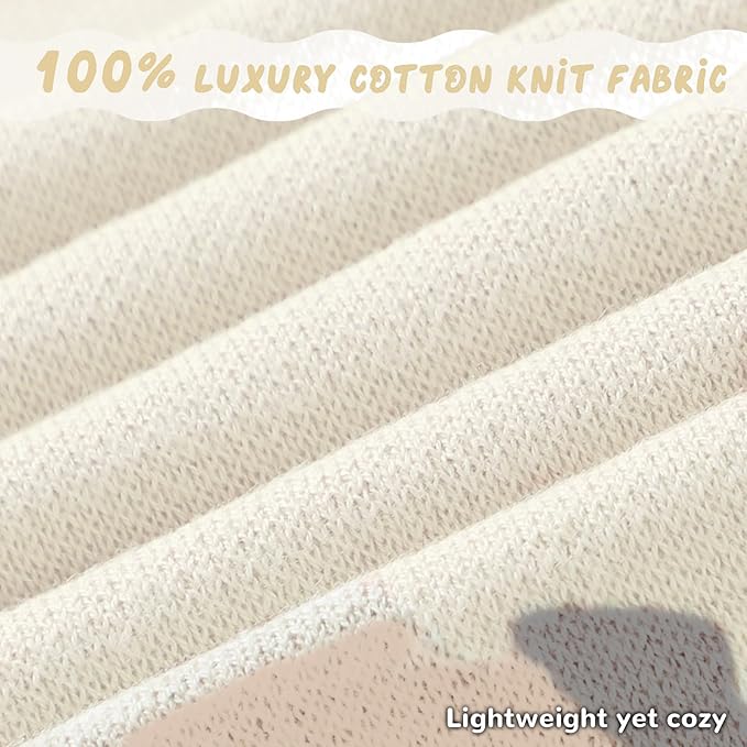 Receiving Baby Blanket,100% Luxury Cotton Knit Baby Blanket,Lightweight Cozy Neutral Swaddling Blanket for Newborns,Boys & Girls,Infant and Toddler