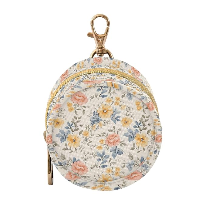 Boho Flowers Portable Baby Pacifier Holder Case with Clip for Stroller Diaper Bag Travel A113136
