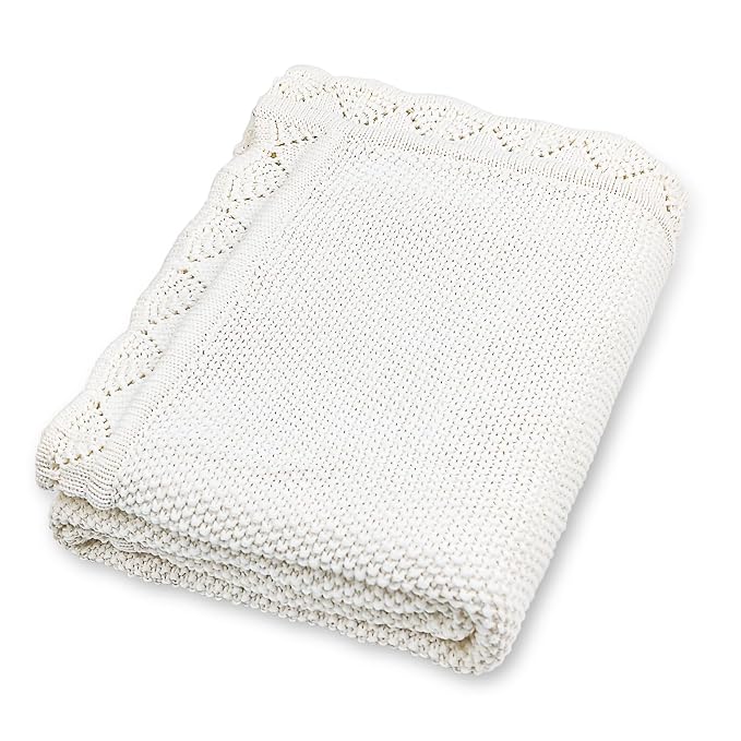 YOYI YOYI Cotton Baby Blanket Toddler Blankets Soft Warm Breathable Nursery Swaddling Blankets for Girls and Boys Receiving Blanket for Crib, Stroller, car 31x40inches (Milk)