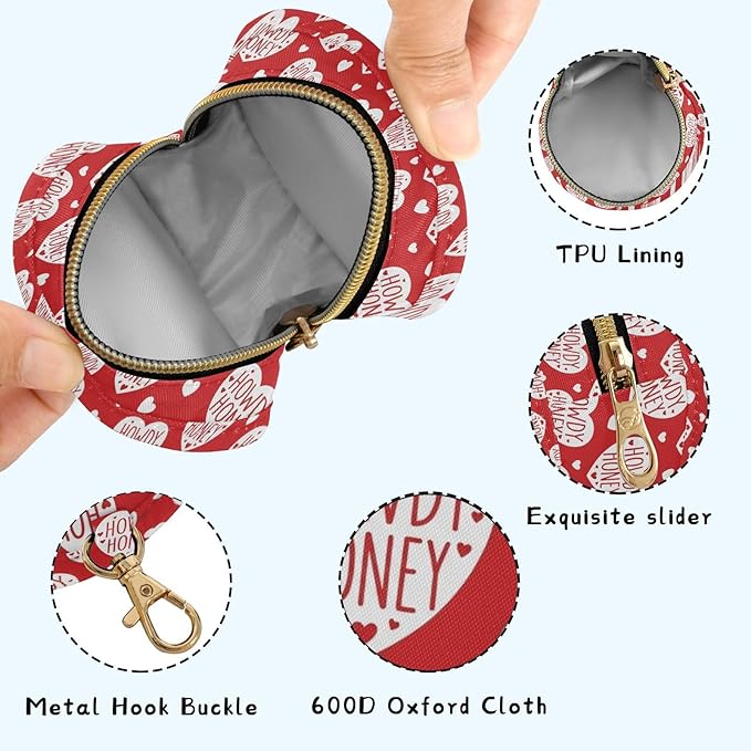 Cowboy Love Red Pattern Pacifier Holder Case Newborn Pacifier Storage Pouch for Boys Girls Easy Attach to Diaper Bag Portable Baby Essentials Container