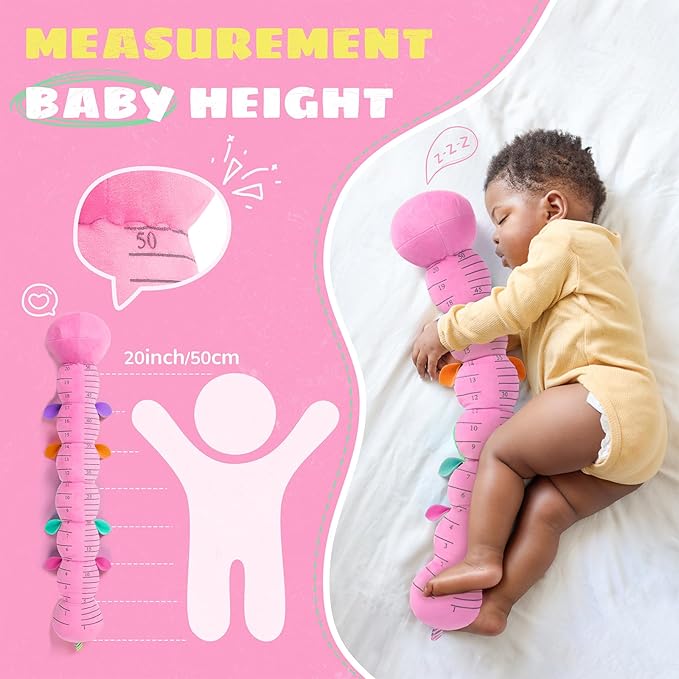 AWOTOY Baby Toys 6-12 Months Music Caterpillar,Stuffed Animals Infant Toys 0-3-6 Months,Baby Sensory Toys Tummy Time with Crinkle Rattle Teething Toys Boys Girls Gifts Birthday Easter Basket Stuffer