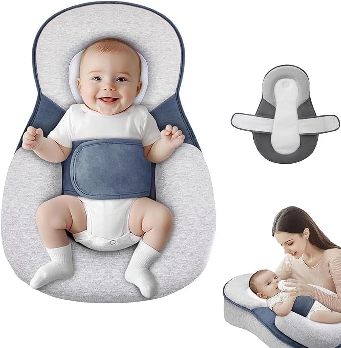 Baby Lounger Pillow for Infant Support Cushion Reflux Breastfeeding Pillow, Bottle Feeding, Tummy Time
