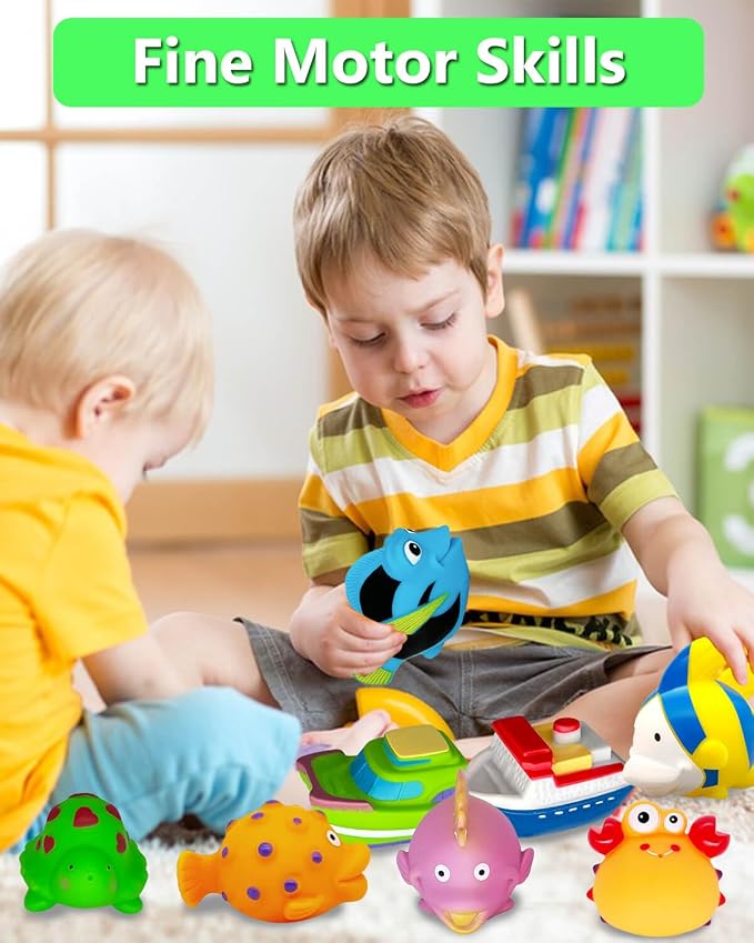 Bath Toys for Kids Ages 1-3 - Christmas Stocking Stuffers - Birthday Gifts for 1 2 3 Year Old Boys Girls Mold Free Bath Toy - Toddler Pool Bathtub Water Table Toys for Babies 6-12 Months Toy Boats