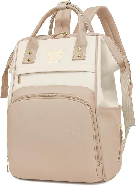 Baby Diaper Bag, Nappy Changing Backpack with Insulated Pockets,Multi-Waterproof Backpack Baby Essentials Travel for for Boys Girls, Multipurpose Travel Back Pack Moms Dads (Khaki)