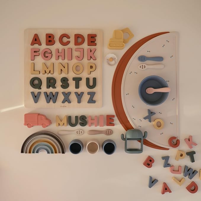 mushie Silicone Placemat for Kids | BPA-Free Non-Slip Design (Bees)