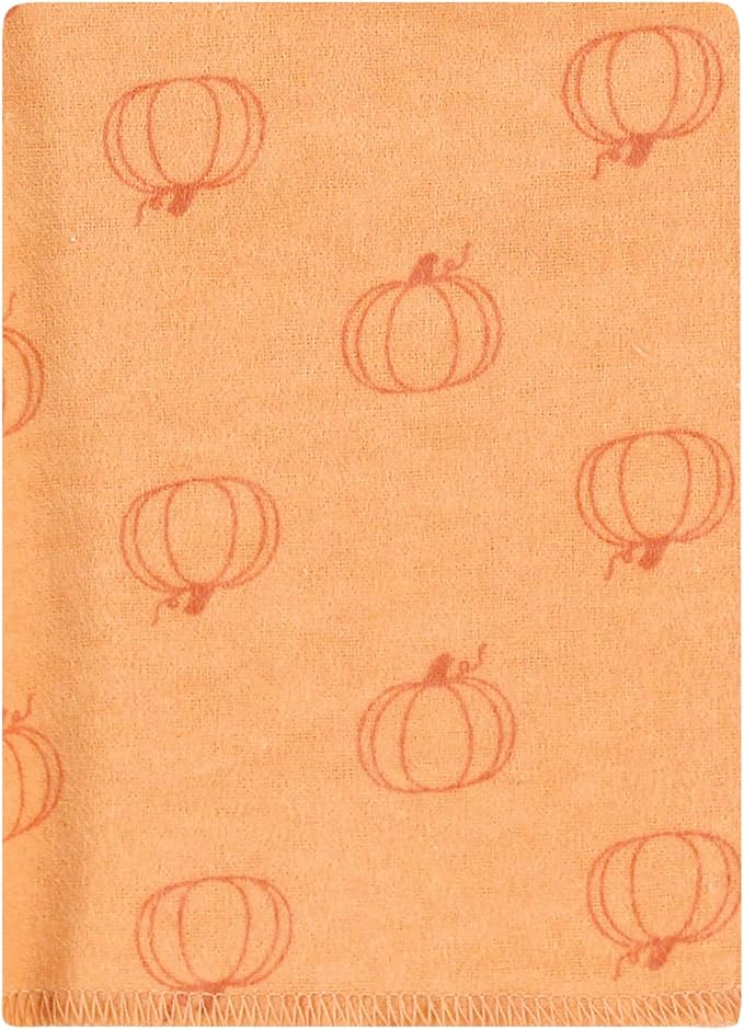 Hudson Baby Unisex Baby Cotton Flannel Burp Cloths Bundle, Pumpkin Spice, One Size