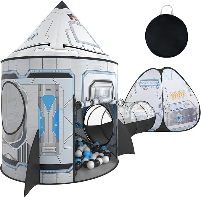 Sumbababy Space Tent for Kids: Space Toy for Baby- Kids Tent with Tunnel - Tunnel Toys for Toddlers.
