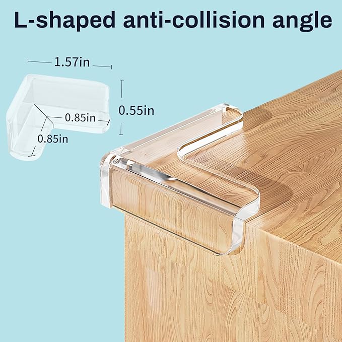 12 Pack Table Protectors, Corner Protector for Baby, Clear Furniture Corner Guards & Edge Safety Bumpers Cushion to Cover Sharp Furniture & Table Edges (23 Count (Pack of 1))
