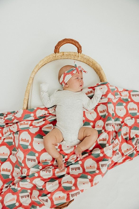 Copper Pearl Large Premium Knit Baby Swaddle Receiving Blanket Claus