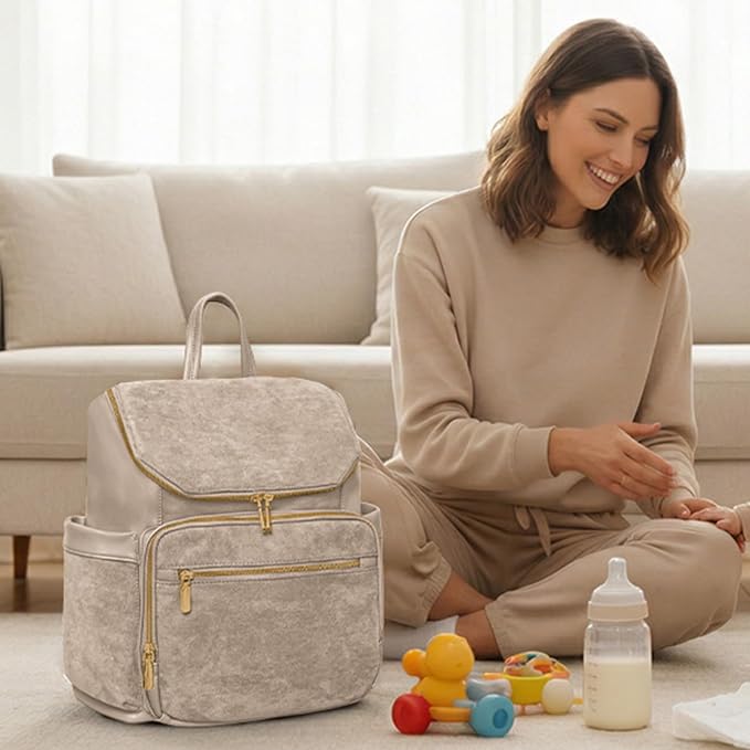 miss fong Diaper Bag Backpack - Large Diaper Bag Backpack Baby Backpack with 14 Pockets, Pañaleras Para Bebe with Waterproof Wet Pocket Luggage Sleeve for Mom Dad