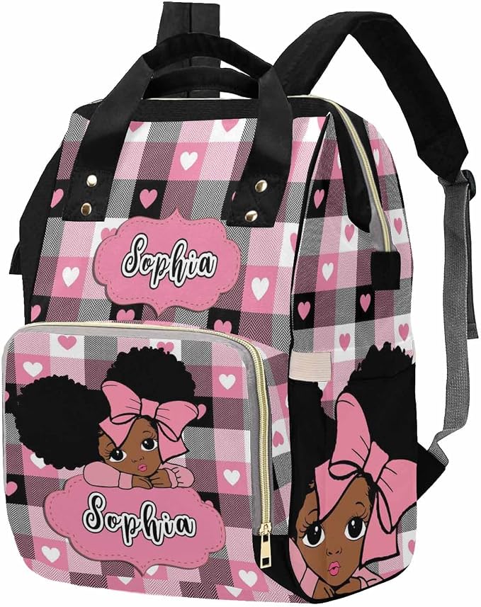 D-Story Personalized Diaper Bag Multifunction Personalized Boys Nappy Bag Hiking Bag Customized Backpacks Expandable