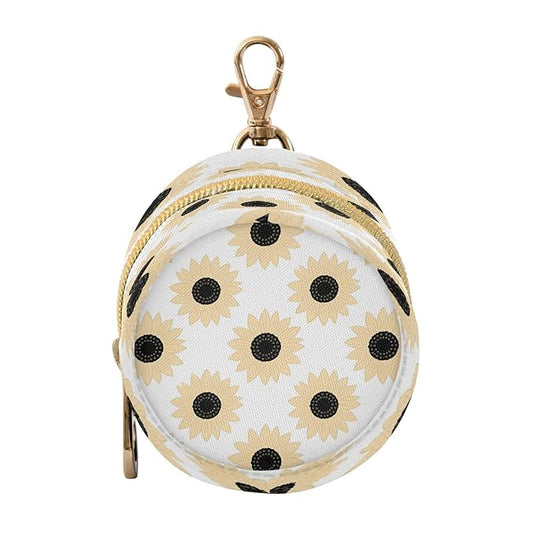 Kigai Pacifier Holder for Diaper Bag & Stroller Sunflower Portable Pacifier Case with Clip & Zipper Travel Binky Holder Pouch Baby Essentials for Boys & Girls