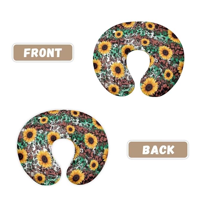 Sunflower Leopard Nursing Pillow Cover, Ultra Soft Comfortable Newborn Nursing Pillow Case Breathable Soft Slipcover for Baby Boy Girl