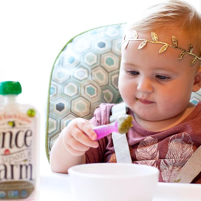 ChooMee FlexiDip Silicone Baby Learning Utensil | 4 Months + Baby Led Weaning | Flat Head Spoon with Firm Handle | Designed in USA, BPA Free, Premium Grade Platinum Silicone | 2 CT Pink Purple