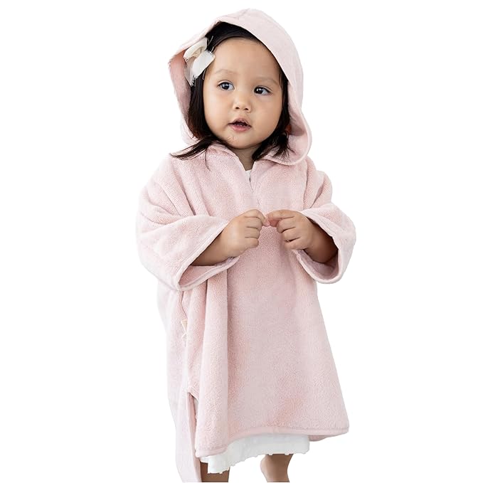 Natemia Hooded Towel Poncho – 100% Organic Cotton - Kids & Toddler Beach Towel with Hood - GOTS Certified - Gentle on Sensitive Skin - Cozy Swim & Bath Towel for Boys, Girls - Perfect Registry Gift