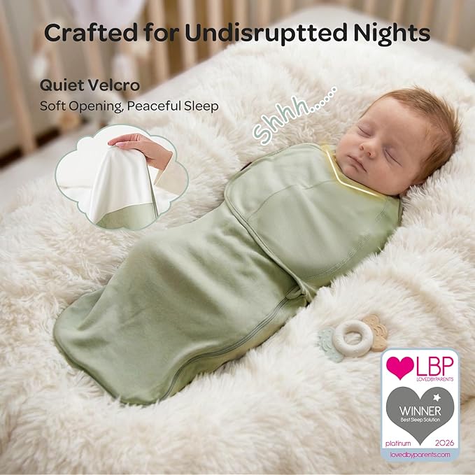 Momcozy Swaddles for Newborns, Quiet Fastener Swaddle Suitable for Infant 0-3 Months, New-Parent-Friendly Sleep Sack, Reduce Startle Reflex, Newborn Boys Girls Registry Essentials, 2-Pack, Meadow