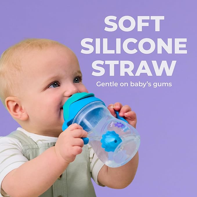 Lansinoh b.box Sippy Cup Replacement Straw Pack | Includes 1 Cleaning Brush, 1 Standard and 1 Weighted Straw, | Fits Sippy Cups