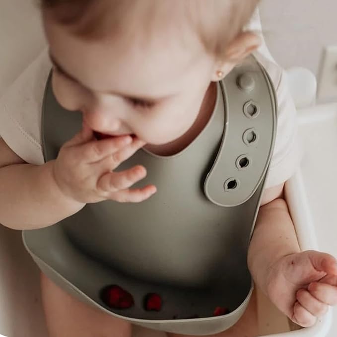 Aiden's Corner Baby Boys Girls Silicone Waterproof Catcher Bibs for Infants Toddlers BPA Free Unisex Soft Adjustable Fit