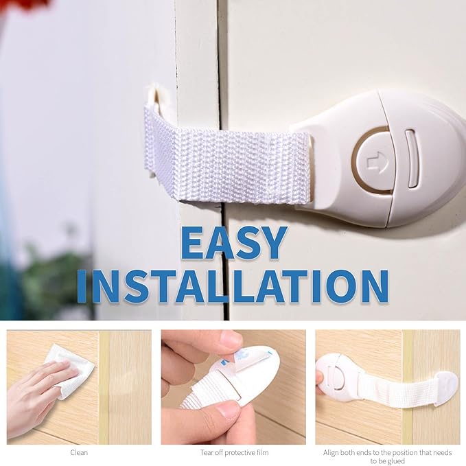 10 Pack Child Safety Ribbon Locks.