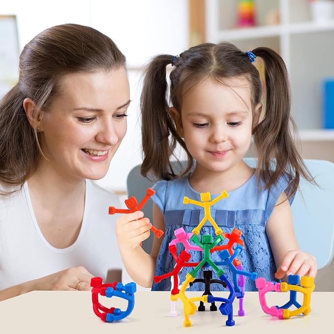 6 pcs Magnetic Travel Toys for Kids, Creative, Portable and Educational, Magnetic-People-Magnet-Men: Cute Robot & Funny Magnets, Small Fidget Toys for Classroom Prizes, Easter Egg Stuffers, Office