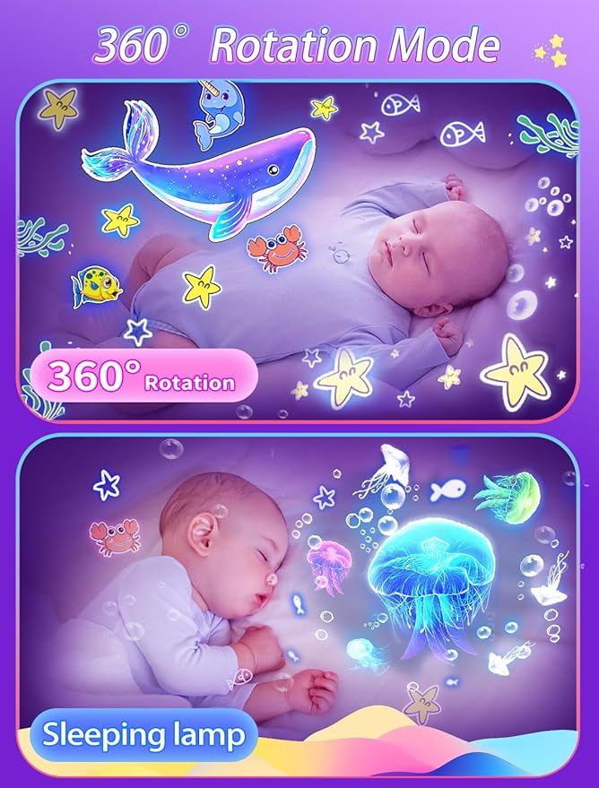 21 Sets of Films, Projector Night Light for Kids Bedroom, Ceiling, Kids Night Light Projector, Remote Control & Bluetooth Speaker, Rechargeable Music Timer Star Lamp for Girls, Birthday, Christmas