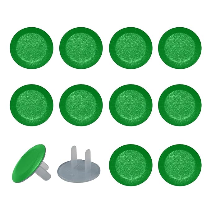 Pure Plant Green Color Outlet Covers Baby Proofing - Plug Covers for Electrical Outlets, Child Proof Socket Covers, Baby Safety Products for Home, Office